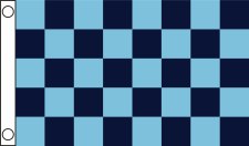 TCF 5X3 Checker Flag Navy Sky
